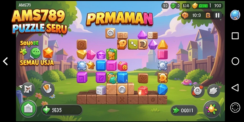 Screenshot AMS789 menampilkan gameplay puzzle yang menantang dan menarik.