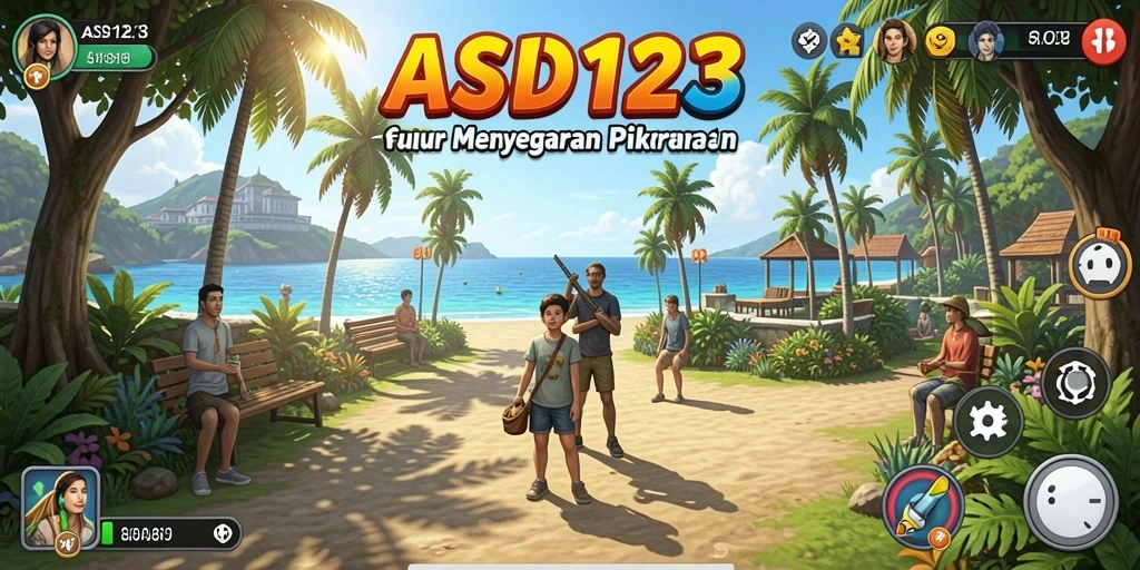 Tampilan gameplay yang menyenangkan dari ASD123 dengan karakter berwarna-warni.