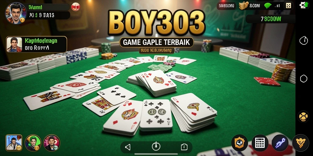 Tampilan gameplay Gaple yang seru dan menantang di BOY303.