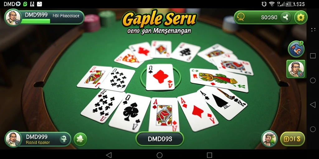 Tampilan menarik DMD999 saat permainan Gaple berlangsung.