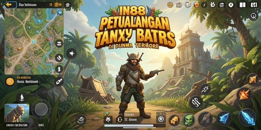 Screenshot menunjukkan gameplay IN88 yang intens dalam dunia terbuka.