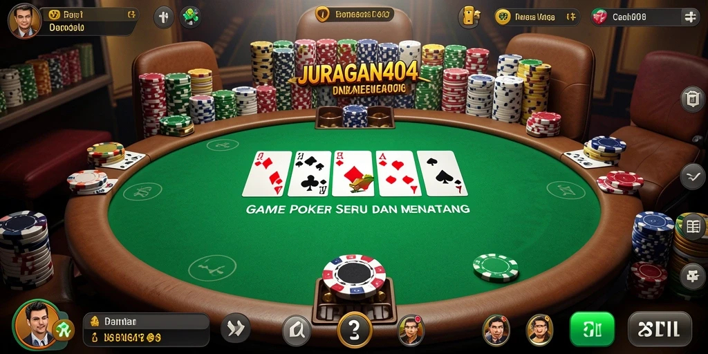 Gameplay poker yang seru dan menantang di JURAGAN404.