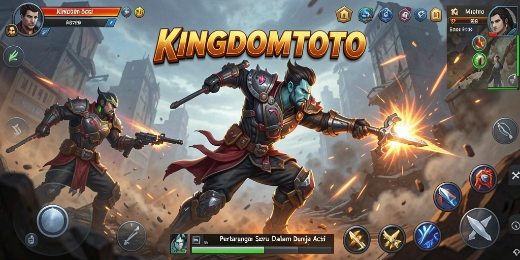 Tangkapan layar KINGDOMTOTO menampilkan aksi menegangkan dalam pertarungan.