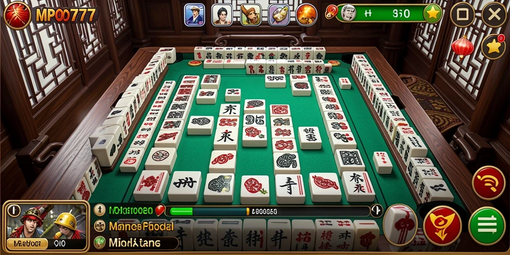 Tampilan gameplay MPO777 dengan aksi Mahjong yang seru.