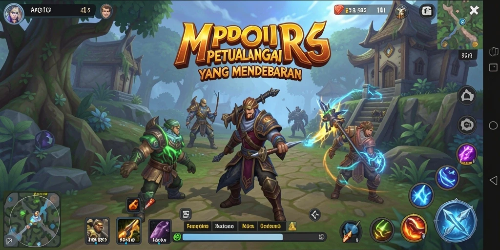 Tampilan gameplay MPOID yang mendebarkan dalam petualangan RPG.