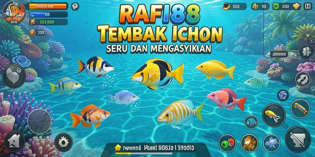 Screenshot gameplay RAFI88 dengan aksi menembak ikan.