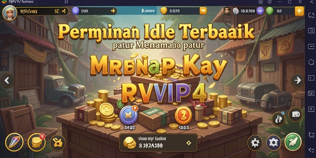 Tampilan gameplay RPVIP4 yang mengasyikkan dengan karakter dan sumber daya.