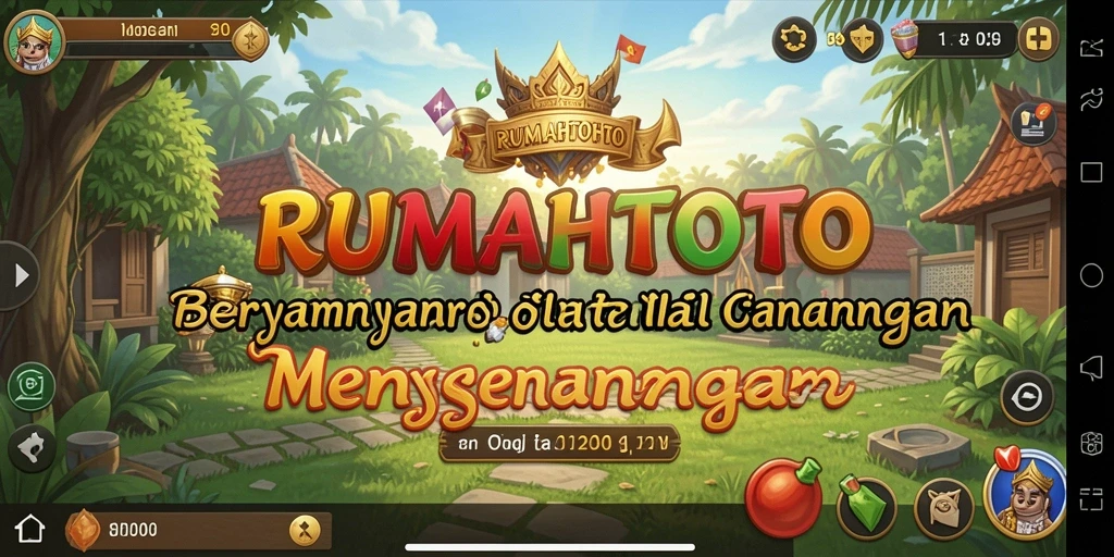 Tampilan gameplay RUMAHTOTO yang cerah dan menarik.