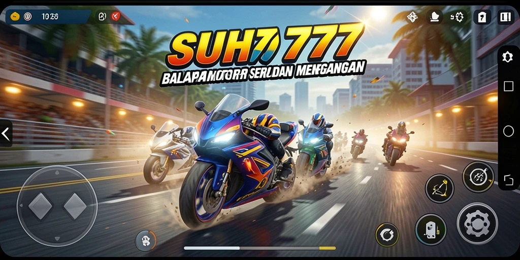 Gameplay seru dan menegangkan dari SUHU777 saat balapan motor.