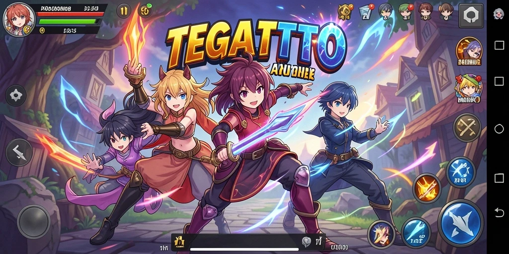 Screenshot gameplay TEGALTOTO menampilkan karakter Anime beraksi.