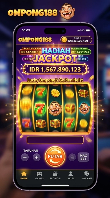 Tampilan utama aplikasi ompong188 yang mudah digunakan.