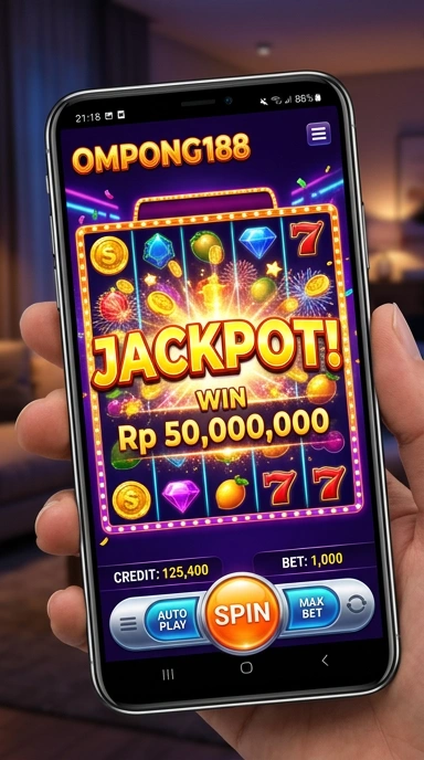 Pengguna sedang menikmati pengalaman mengunduh di ompong188.